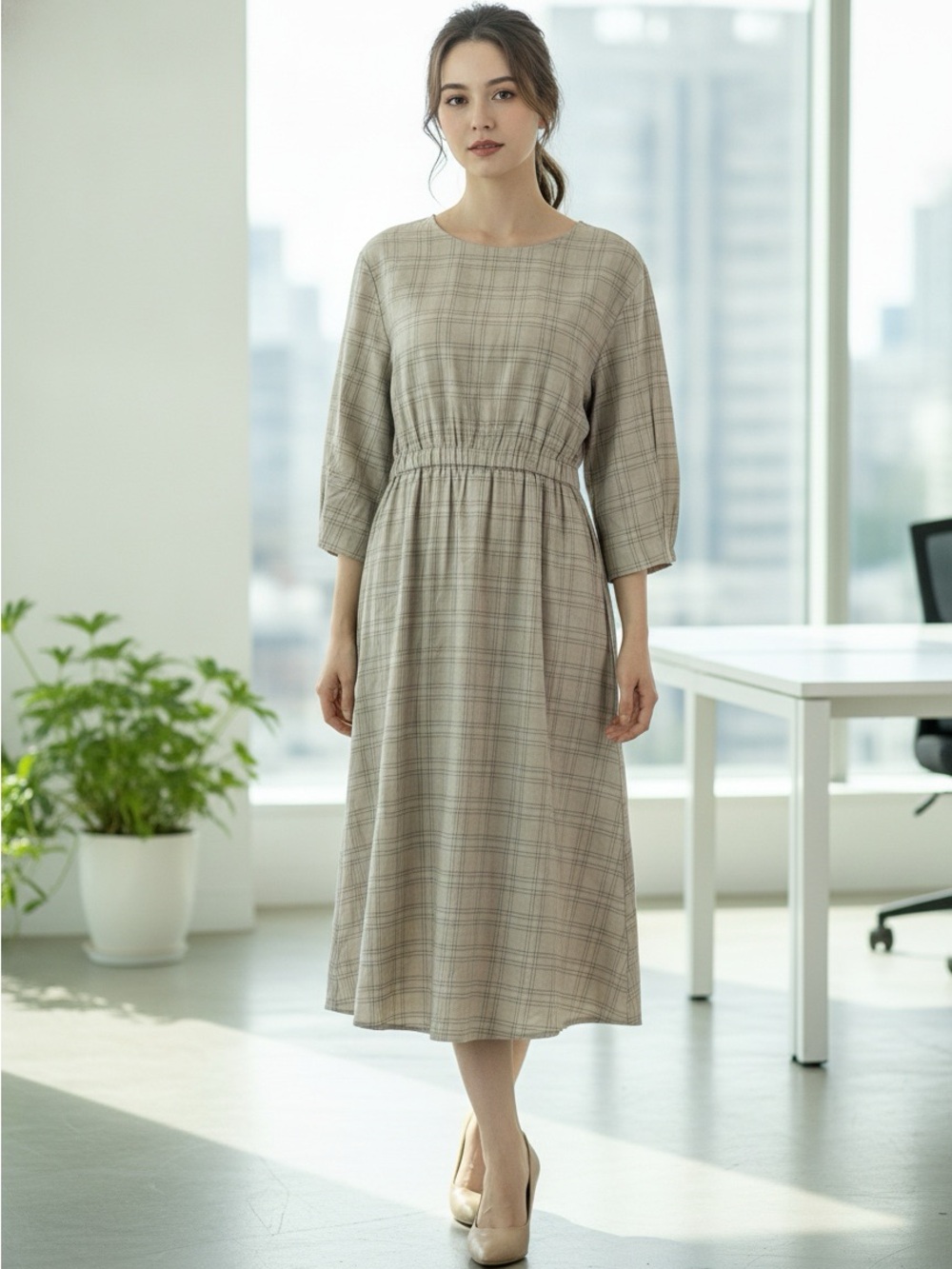 Oak + Fort midi dress size S